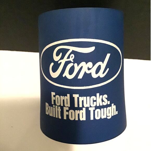Ford Foam Insulator Can Koozie Ford Trucks Built Ford Tough Coozie Soda Beer Coo - Picture 2 of 6